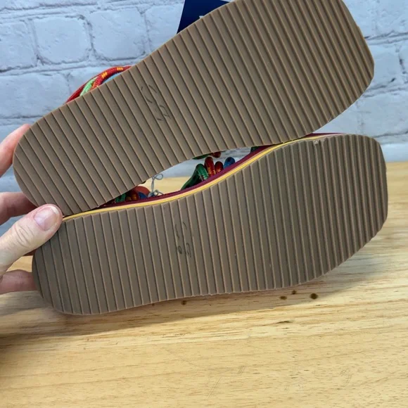 FARM RIO Tropical Platform Sandal NWT Sz 8 retail $230 - Picture 11 of 14